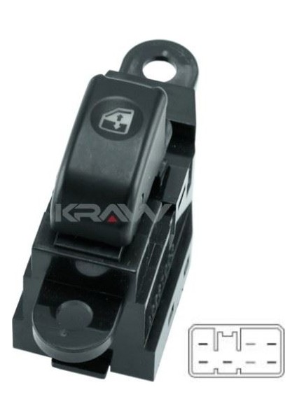 Cam Açma Düğmesi (Tekli - 5 Pin) Starex