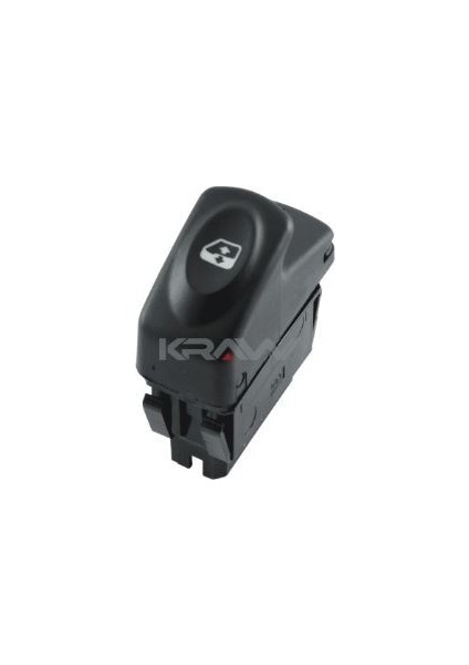 Cam Açma Düğmesi (Tekli - Siyah - 5 Pin) Kangoo Megane I Clıo (Logan: Arka)