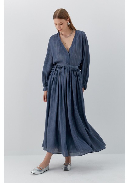 Beli Lastikli Uzun Etek Indigo fiyatları