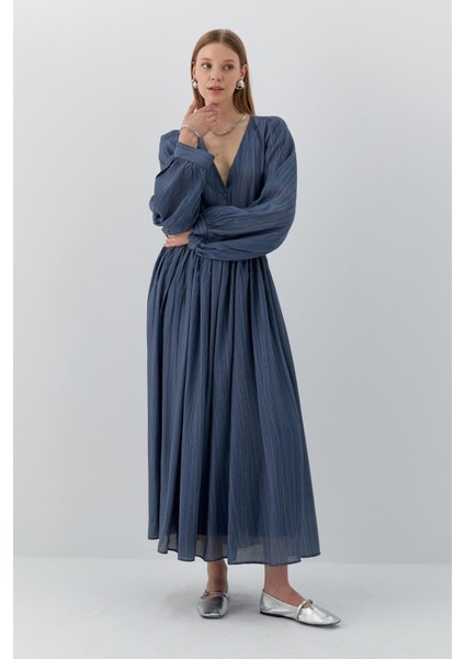 Beli Lastikli Uzun Etek Indigo modelleri