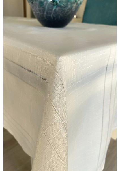 Dertsiz Leke Tutmaz Keten Görünümlü Colber Masa Örtüsü fırsatları