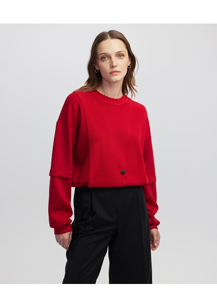 Düğme Aksesuarlı Sweatshirt IW6250091023034