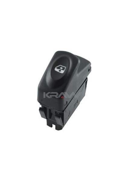 Cam Açma Düğmesi (Tekli - Siyah - 5 Pin) Kangoo Megane I Clıo