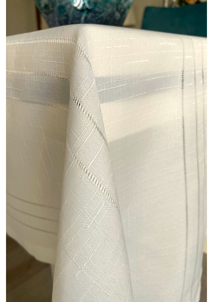 Dertsiz Leke Tutmaz Keten Görünümlü Colber Masa Örtüsü