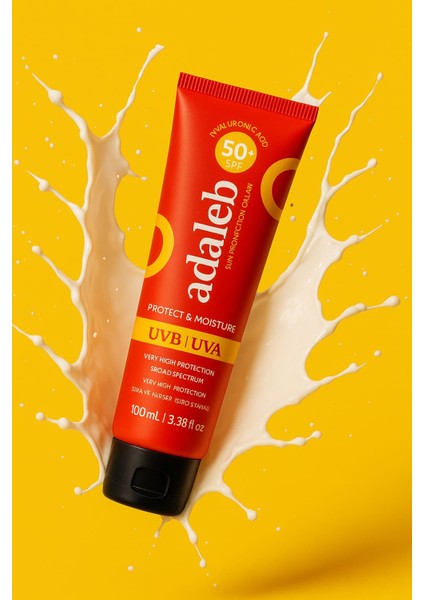 SPF 50+ Su Bazlı Güneş Kremi | 5’Li Hyaluronik Asit + Centella + Peptid | Yağsız & Suya Dayanıklı