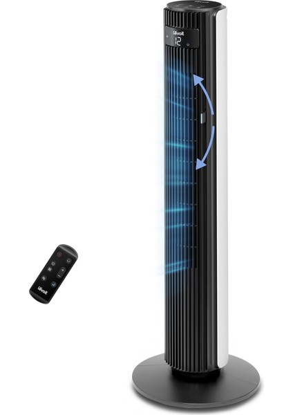 Kule Vantilatör LTF-F422-WEU 7,5 M/s, 23 W, 25 Db Sessiz Uzaktan Kumandalı, 12 Hız Kademesi, 4 Mod,