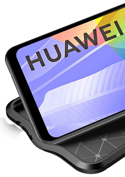 Huawei Y6P Kılıf Auto Focus Kapak - Lacivert Arbkd modelleri