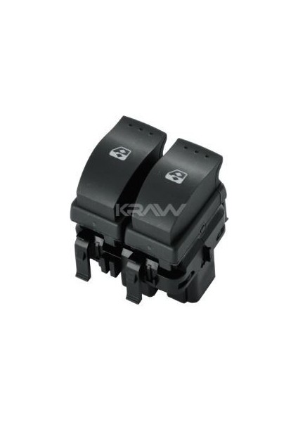 Cam Açma Düğmesi (Çiftli - Siyah - 10 Pin) Clıo Iı