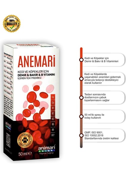 Anemari Demir Bakır B Vitamini Damlası 50 ml fiyatları