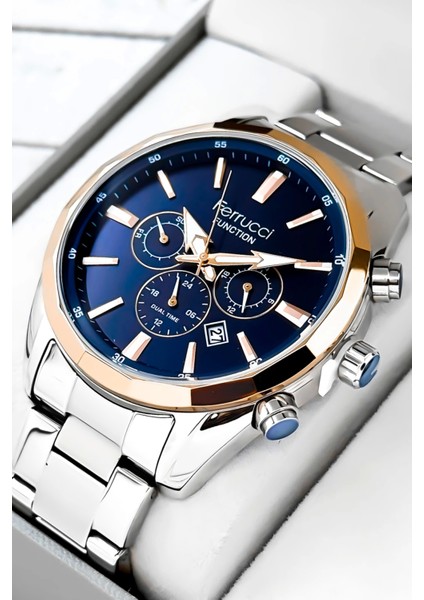 Function Gümüş Çelik Erkek Kol Saati – 44 mm, 3 ATM Suya Dayanıklı zmfer041