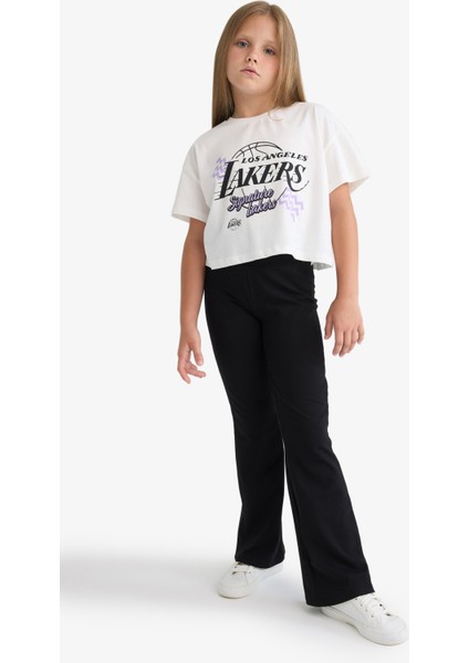 Kız Çocuk NBA Los Angeles Lakers Bisiklet Yaka Kısa Kollu Tişört E7632A825HS fırsatları