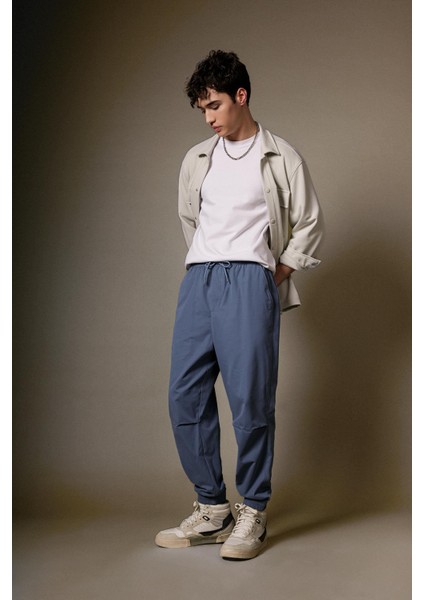 Jogger Gabardin Pantolon Regular Beli Bağcıklı Cepli Lastikli Paça B7493AX24SP fırsatları