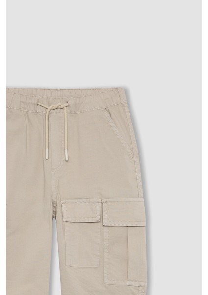Erkek Çocuk Kargo Cepli Düz Paça Gabardin Pantolon B5924A824SP