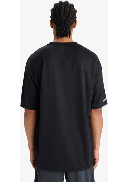 Fit Hızlı Kuruyan Boxy Fit Bisiklet Yaka Baskılı Sporcu Kısa Kollu Tişört D6726AX25SP