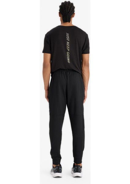 Standart Fit Sporcu Jogger Eşofman Altı Standart Paça Skuba Dalgıç Kumaş D7308AX25SP