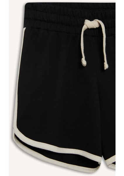 Kız Çocuk Beli Lastikli Basic Düz Şort