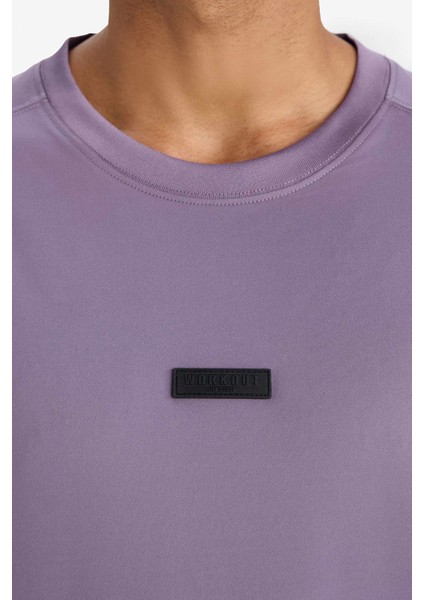 Fit Boxy Fit Bisiklet Yaka Baskılı Sporcu Kısa Kollu Tişört D7365AX25SP indirimleri