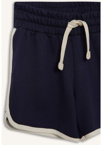 Kız Çocuk Beli Lastikli Basic Düz Şort B5164A825HS