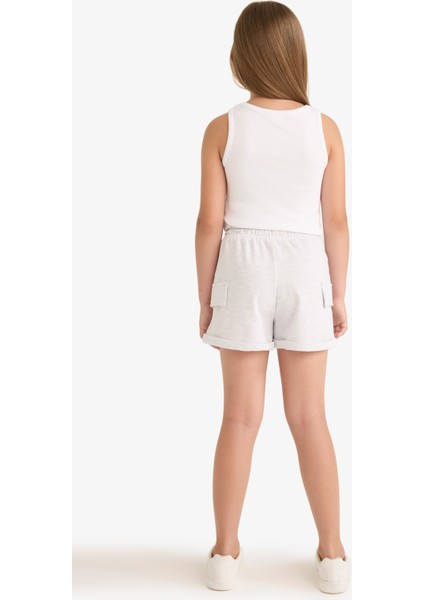 Kız Çocuk Kargo Cep Şort B0258A825HS