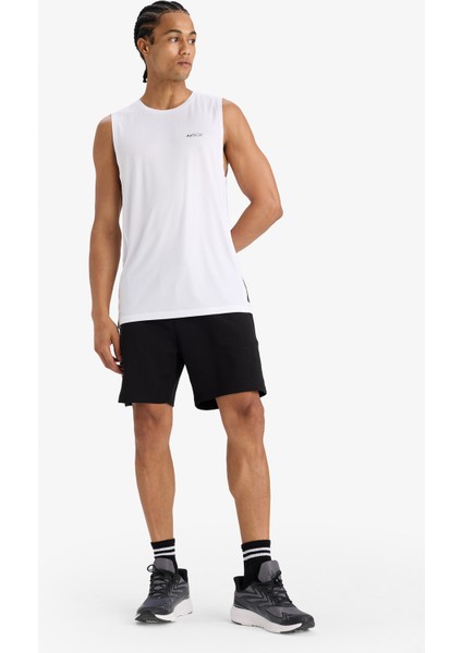 fit Hızlı Kuruyan Standart Fit Sporcu Bisiklet Yaka Baskılı ATLET A1736AX25HS fiyatları