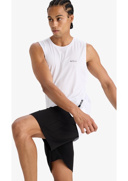 fit Hızlı Kuruyan Standart Fit Sporcu Bisiklet Yaka Baskılı ATLET A1736AX25HS modelleri