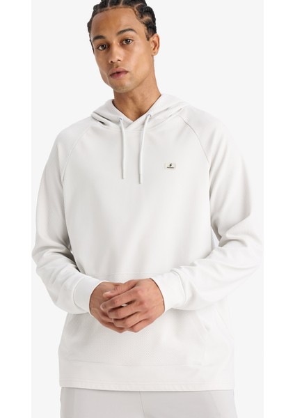 Standart Fit Kapüşonlu Basic Düz Sporcu Sweatshirt C9171AX24AU