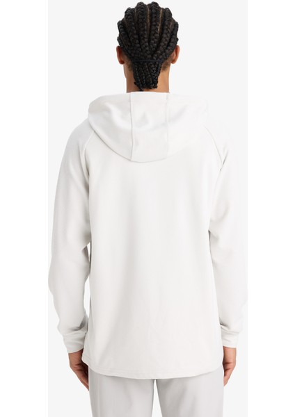 Standart Fit Kapüşonlu Basic Düz Sporcu Sweatshirt C9171AX24AU