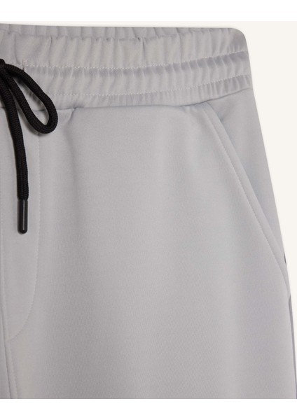 Fit Sporcu Jogger Eşofman Altı Standart Fit Üç Cepli Beli Bağcıklı Lastikli Paça D3741AX24WN