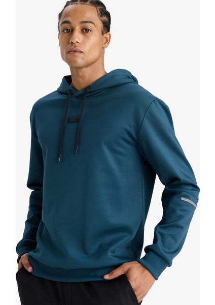 Fit Standart Fit Kapüşonlu Sporcu Sweatshirt D3736AX24WN