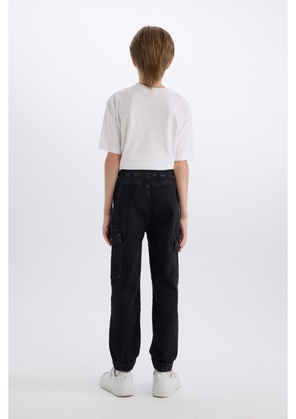 Erkek Çocuk Kargo Fit Jean Pantolon C4514A824WN