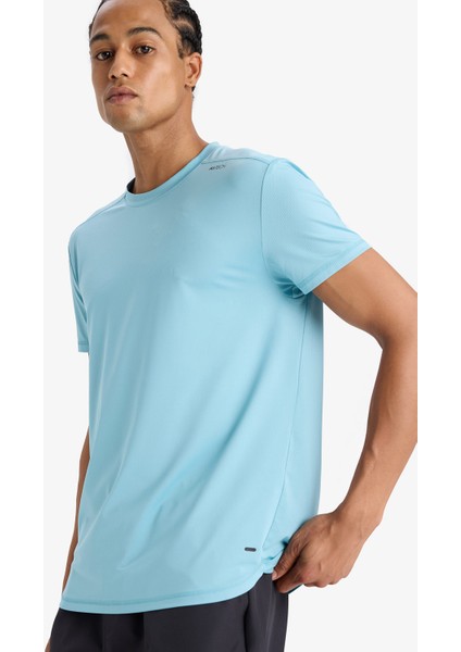 Standart Fit Bisiklet Yaka Sporcu Kısa Kollu Tişört E2435AX25SM