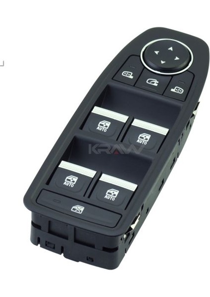 Cam Açma Düğmesi (Dörtlü - Ayna Ayar - Cam Kilit - Auto - Krom - 13 Pin) Clıo V Captur Iı