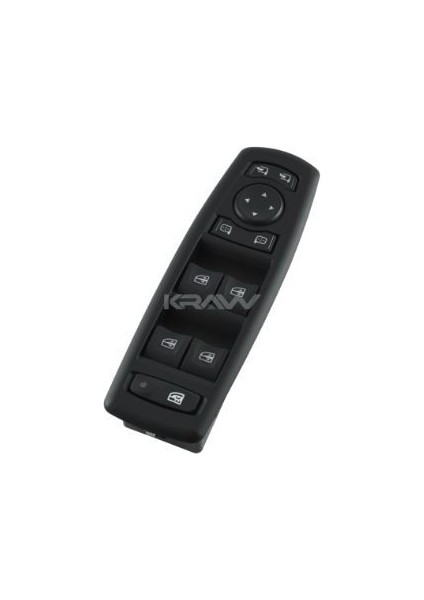 Cam Açma Düğmesi (Dörtlü - Çerçeveli - Cam Kilit Buton - Ayna Ayar Buton - 13 Pin) Megane Iıı Laguna Iıı