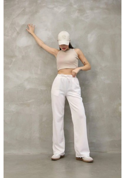 Modal Kumaş Su Yolu Burgu Pantolon