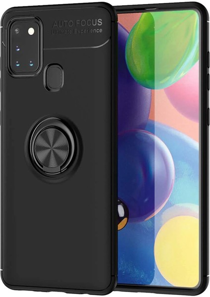 Samsung Galaxy M31 Kılıf Range Yüzüklü Silikon - Siyah Arbkd