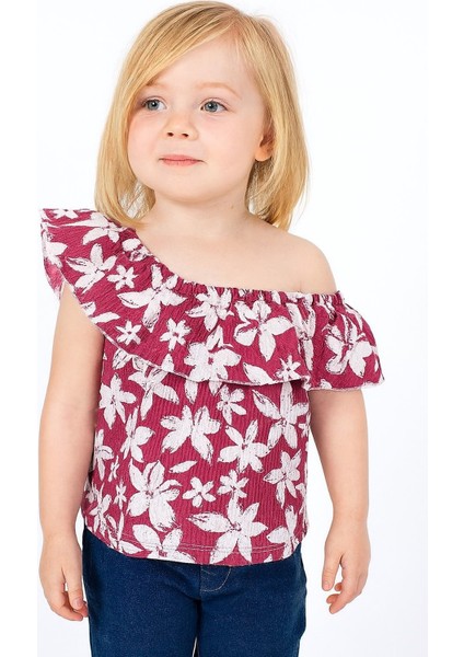 Çiçekli Kız Çocuk Bluz