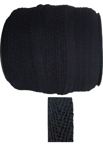 Balıksırtı Ekstrafor Dar Dokuma Şerit 1 cm x 200 M Siyah Rulo Çift Taraflı Tekstil Yardımcı Malzeme U5 Fashıon fiyatları