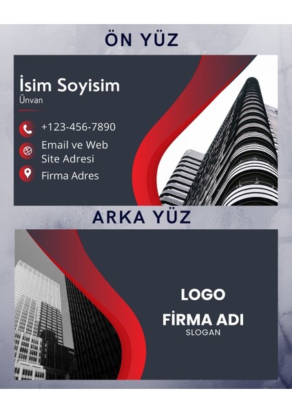 Kişiye Özel Kartvizit Tasarımı ve Baskısı – 1000 Adet – 350 gr Mat Veya Parlak – 82X52 mm KHB1046