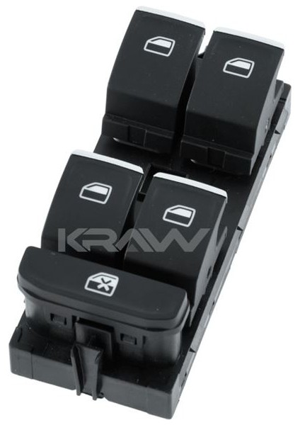 Cam Açma Düğmesi (Dörtlü - Cam Kilit Butonlu - 8 Pin) Golf Vıı Passat B8 Superb Tıguan T-Roc Kodıaq