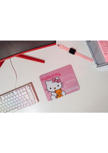 Özel Hello Kitty Tasarımlı Mouse Pad - Pembe fiyatları