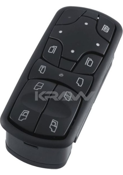 Cam Açma Düğmesi (Çiftli - Işıklandırma Butonlu - Cam Kilit Butonlu - 10 Pin) Actros