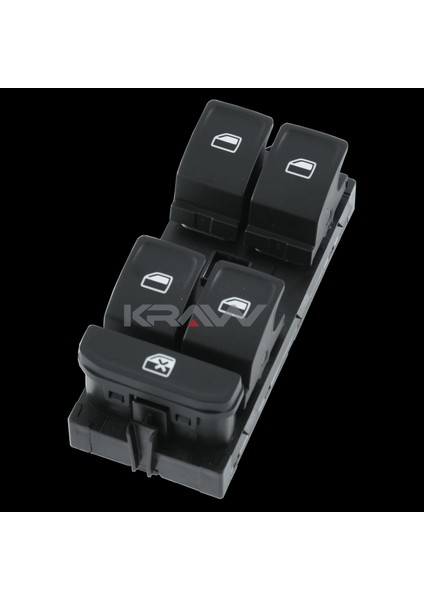 Cam Açma Düğmesi (Dörtlü - Cam Kilit Butonlu - 8 Pin) Golf Vıı Passat B8 Tıguan T-Roc Superb Karoq