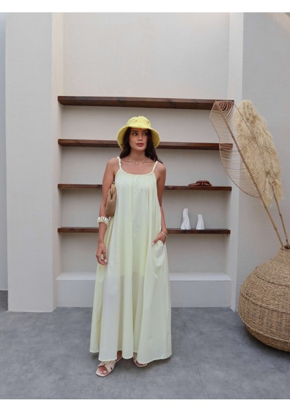 Örgü Askılı Salaş Kesim Elbise