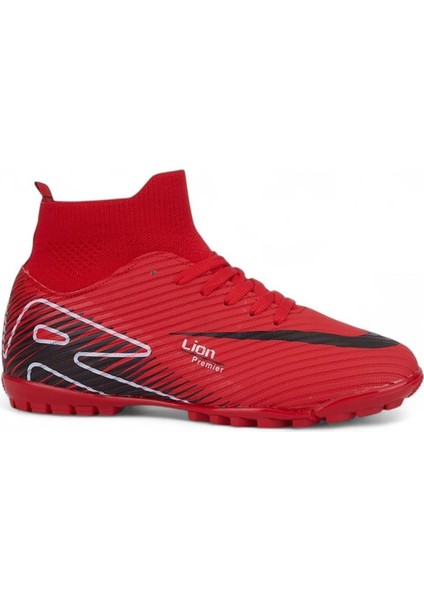 Lio Kırmızı Çoraplı Erkek Futbol Halısaha Ayakkabı