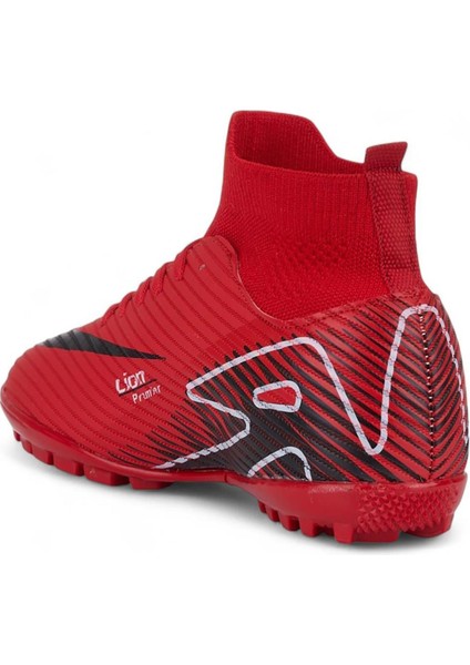 Lio Kırmızı Çoraplı Erkek Futbol Halısaha Ayakkabı modelleri