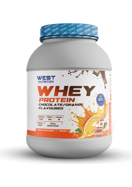 Whey Protein Tozu 1200 gr 40 Servis Portakal&çikolata