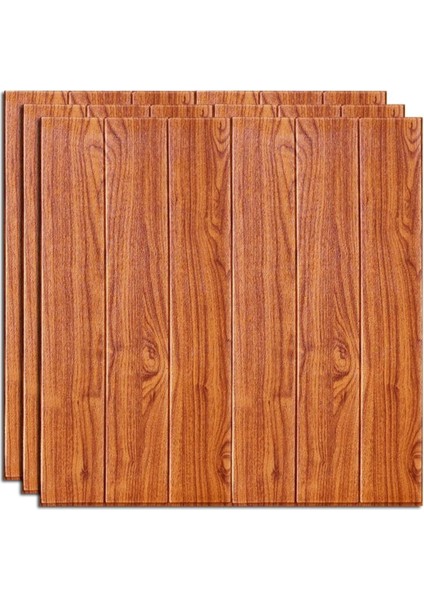 Kahverengi 70X70CM Kendinden Yapışkanlı Ahşap Lambri Duvar Paneli fiyatları