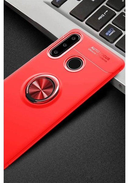 Huawei Y6P Kılıf Range Yüzüklü Silikon - Kırmızı Arbkd fiyatları