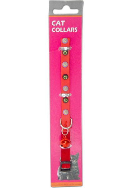 Silikon Aksesuarlı Kedi Tasması 1x31 Cm