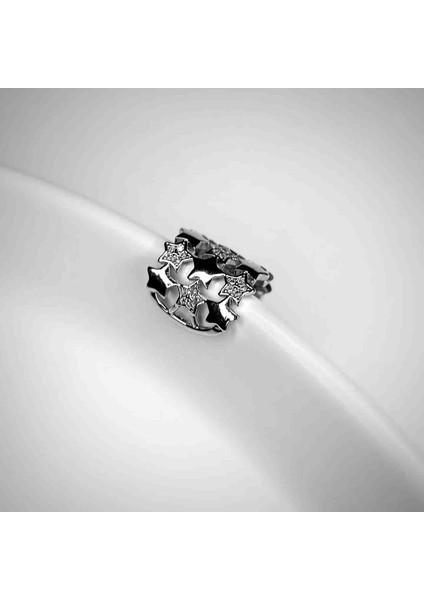Özel Seri Zirkon Taşlı Yıldız Earcuff Küpe Kıkırdak